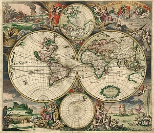 An old map of the world